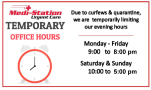 temporary office hours for medi-station
